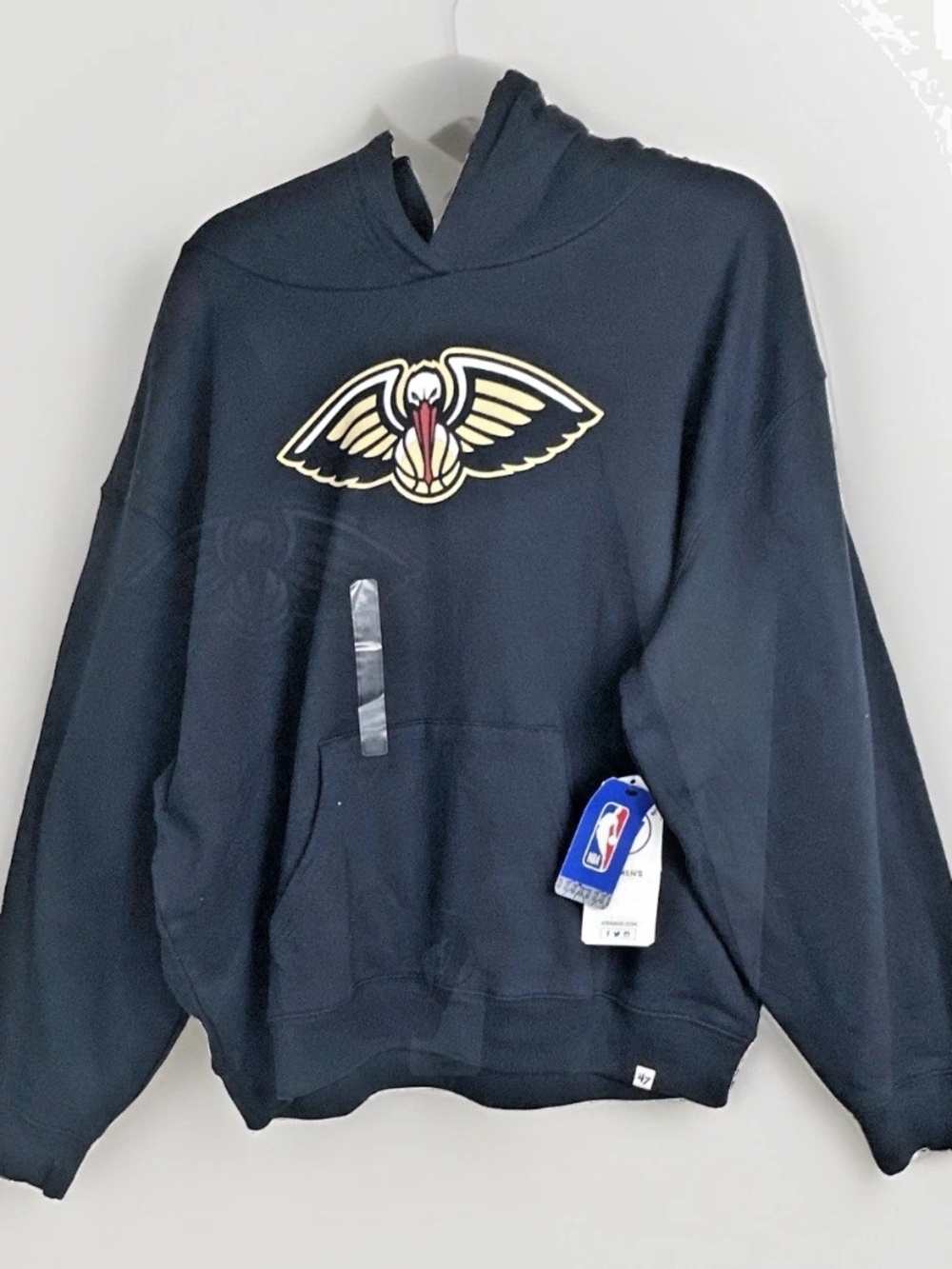 OFFICIAL NBA HOODIES NEW ORLEANS PELICANS BASKETBALL LONG SLEEVE 47 BRAND XL NWT